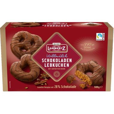 Lambertz Schokoladen Lebkuchen  Vollmilch 500g