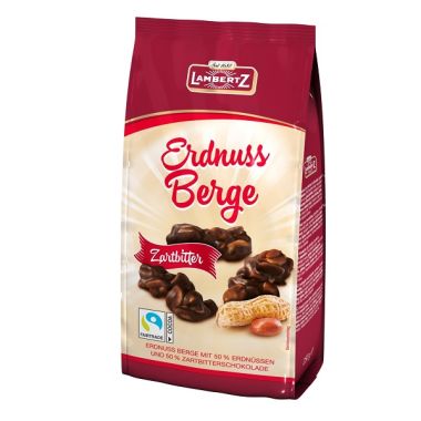 Erdnuss Berge, 250 g mit Zarbitter Schokolade überzogen 