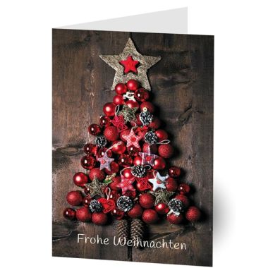 Grußkarte "Frohe Weihnachten" Baum