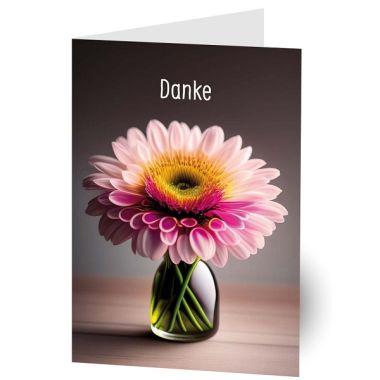 Grußkarte DANKE „Blume“