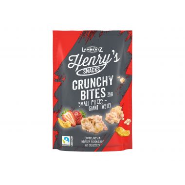 Henrys Snacks Crunchy Bites Weiß/ Erdbeere